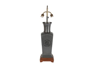 Lot 1110 - A CHINESE TABLE LAMP, 20TH CENTURY
