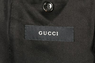 Lot 204 - Gucci Black Velvet Floral Jacquard Blazer - Size 46