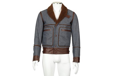 Lot 52 - Louis Vuitton Blue Denim Bomber Jacket