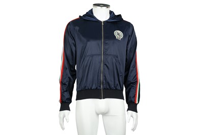 Lot 134 - Men's  Dolce & Gabbana Navy Italia Bomber Jacket