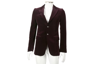 Lot 19 - Alexander McQueen Purple Velvet Blazer - Size 46