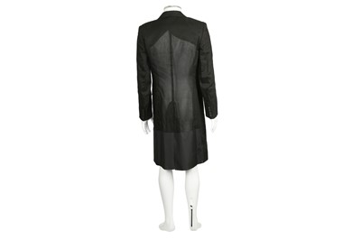 Lot 195 - Alexander McQueen Black Embroidered Coat - Size 48