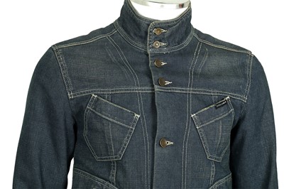 Lot 54 - Dolce & Gabbana Blue Distressed Denim Jacket - Size 44