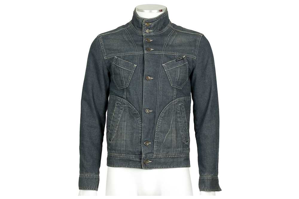Lot 54 - Dolce & Gabbana Blue Distressed Denim Jacket - Size 44