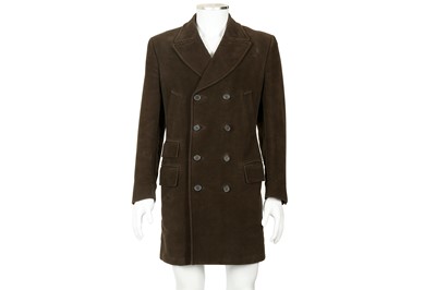 Lot 97 - Gucci Olive Double Breasted Coat - Size 46