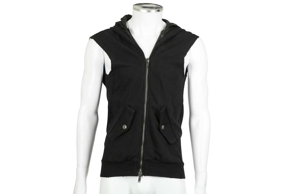 Lot 219 - Balmain Black Hooded Gilet - Size M