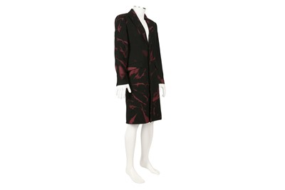 Lot 198 - Alexander McQueen Black Paint Effect Coat - Size 46