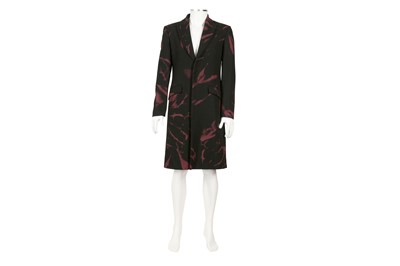 Lot 198 - Alexander McQueen Black Paint Effect Coat - Size 46