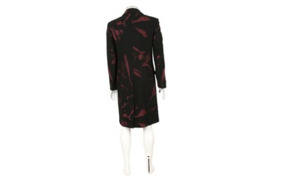 Lot 198 - Alexander McQueen Black Paint Effect Coat - Size 46