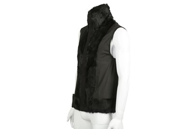 Lot 220 - Dolce & Gabbana Black Fur Lined Gilet - Size 44