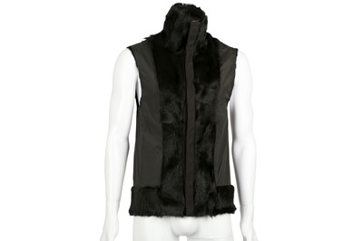 Lot 220 - Dolce & Gabbana Black Fur Lined Gilet - Size 44