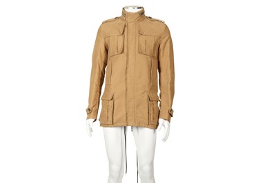 Lot 167 - Dior Tan Cotton Utility Jacket - Size 46