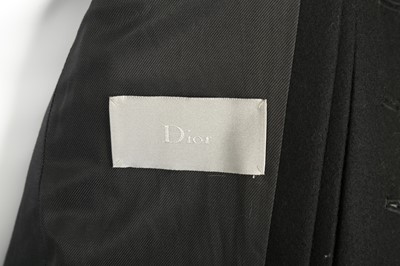 Lot 224 - Dior Black Wool Military Coat - Size 44