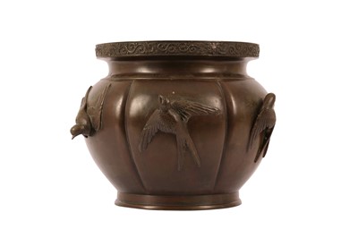 Lot 309 - A LARGE JAPANESE BRONZE JARDINIERE.