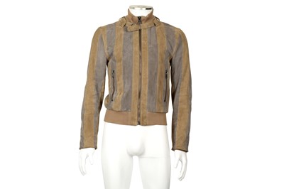 Lot 141 - Dolce & Gabbana Beige Suede Panel Jacket - Size 44