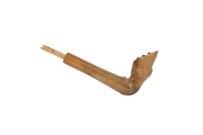 Lot 1110 - λ A RHINOCEROS HORN 'HOOF' HANDLE.