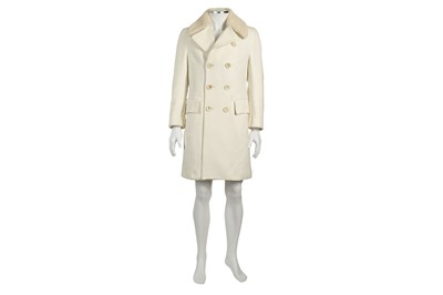 Lot 189 - Gucci Cream Shearling Lined Coat - Size 44