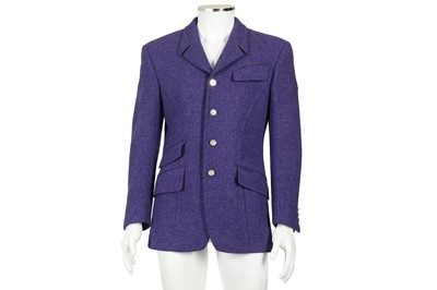 Lot 20 - Thierry Mugler Purple Wool Military Jacket - Size 46