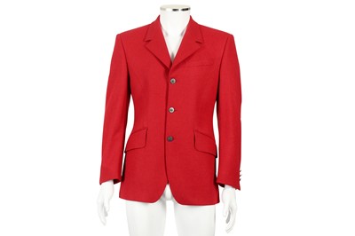 Lot 3 - Thierry Mugler Red Wool Military Jacket - Size 46