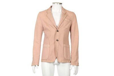Lot 10 - Alexander McQueen Blush Pink Denim Blazer - Size 46