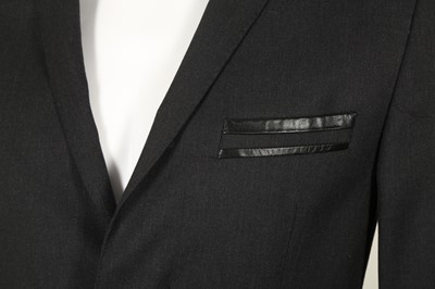 Lot 228 - Dolce & Gabbana Black Leather Detailed Blazer - Size 44