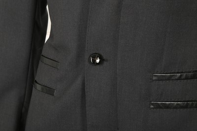 Lot 228 - Dolce & Gabbana Black Leather Detailed Blazer - Size 44