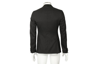 Lot 228 - Dolce & Gabbana Black Leather Detailed Blazer - Size 44