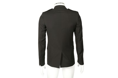 Lot 229 - Dior Black Wool Epaulette Shoulder Blazer - Size 44