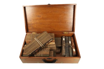 Lot 346 - A COLLECTION OF THIRTEEN PALM LEAF MANUSCRIPTS