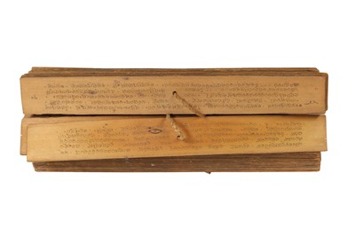 Lot 346 - A COLLECTION OF THIRTEEN PALM LEAF MANUSCRIPTS