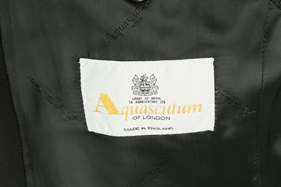 Lot 232 - Aquascutum Black Wool Tuxedo Suit - Size 36