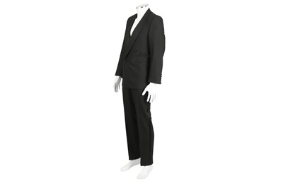 Lot 232 - Aquascutum Black Wool Tuxedo Suit - Size 36