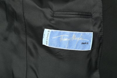 Lot 233 - Thierry Mugler Black Wool Mandarin Collar Suit - Size 46