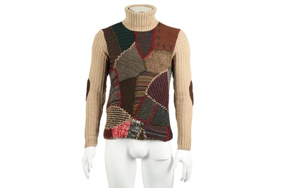 Lot 150 - Dolce & Gabbana Beige Patchwork Wool Jumper