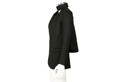Lot 209 - Dior Black Draped Single Breasted Blazer - Size 44