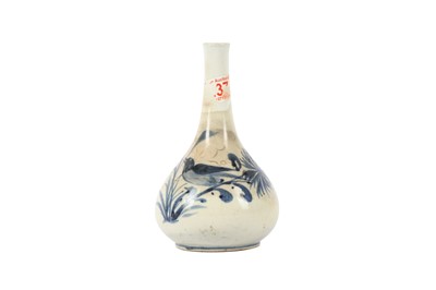 Lot 574 - A KOREAN BLUE AND WHITE BOTTLE VASE.