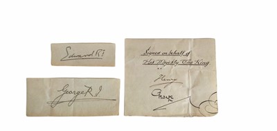 Lot 1199 - Royal Signatures.