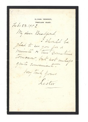 Lot 1109 - Lister (Joseph)