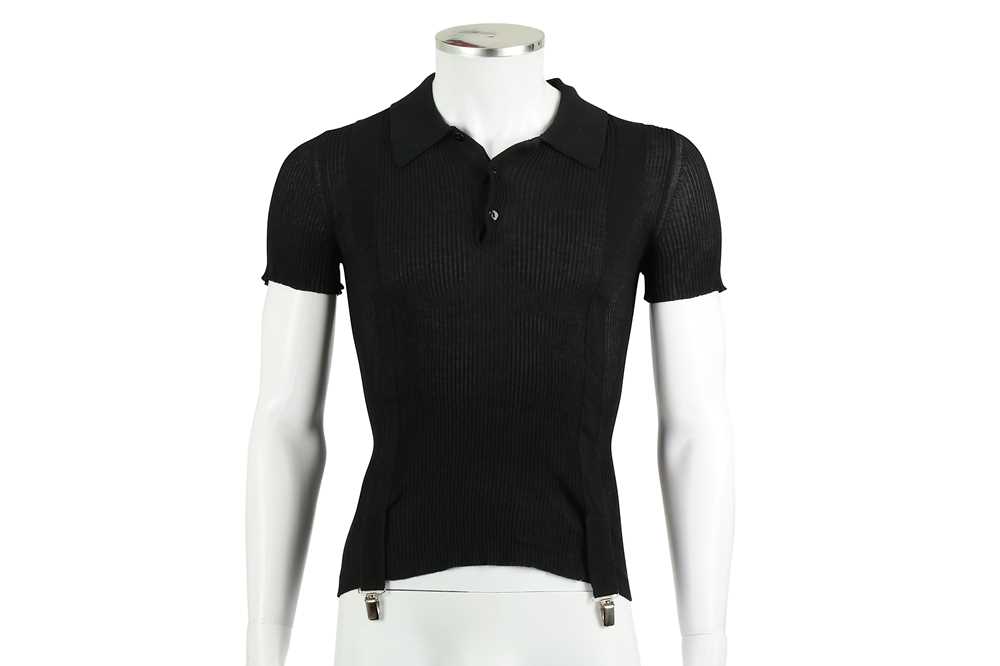 Lot 234 - Jean Paul Gaultier Homme Black Polo Jumper - Size S