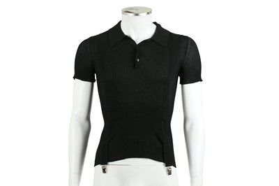Lot 234 - Jean Paul Gaultier Homme Black Polo Jumper - Size S