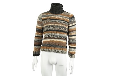 Lot 151 - Dolce & Gabbana Beige Wool Stripe Jumper - Size M
