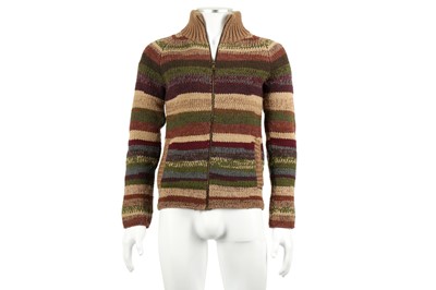 Lot 152 - Dolce & Gabbana Beige Wool Striped Knit Jumper - Size S