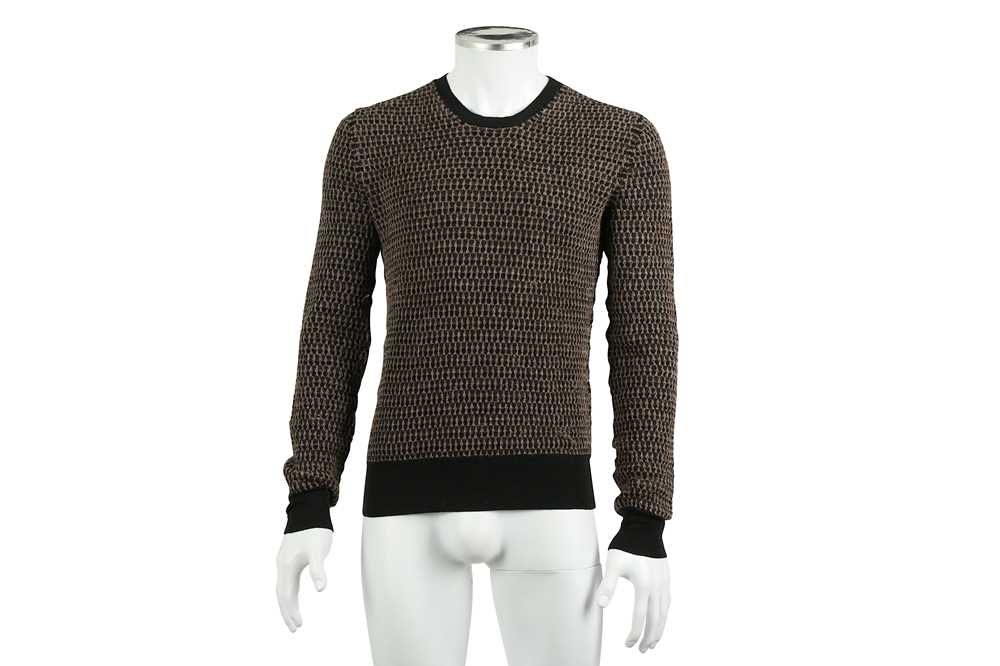 Lot 235 - Gucci Black Wool Patterned Jumper - Size S