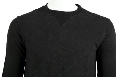 Lot 236 - Saint Laurent Black Cotton Imprint Sweatshirt- Size S