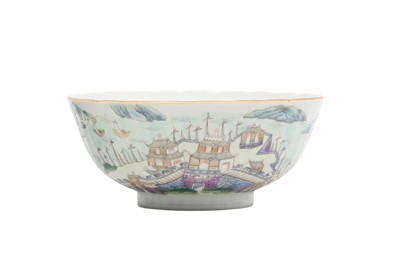 Lot 82 - A CHINESE FAMILLE ROSE BOWL DEPICTING ZHANG JIANG MEN.