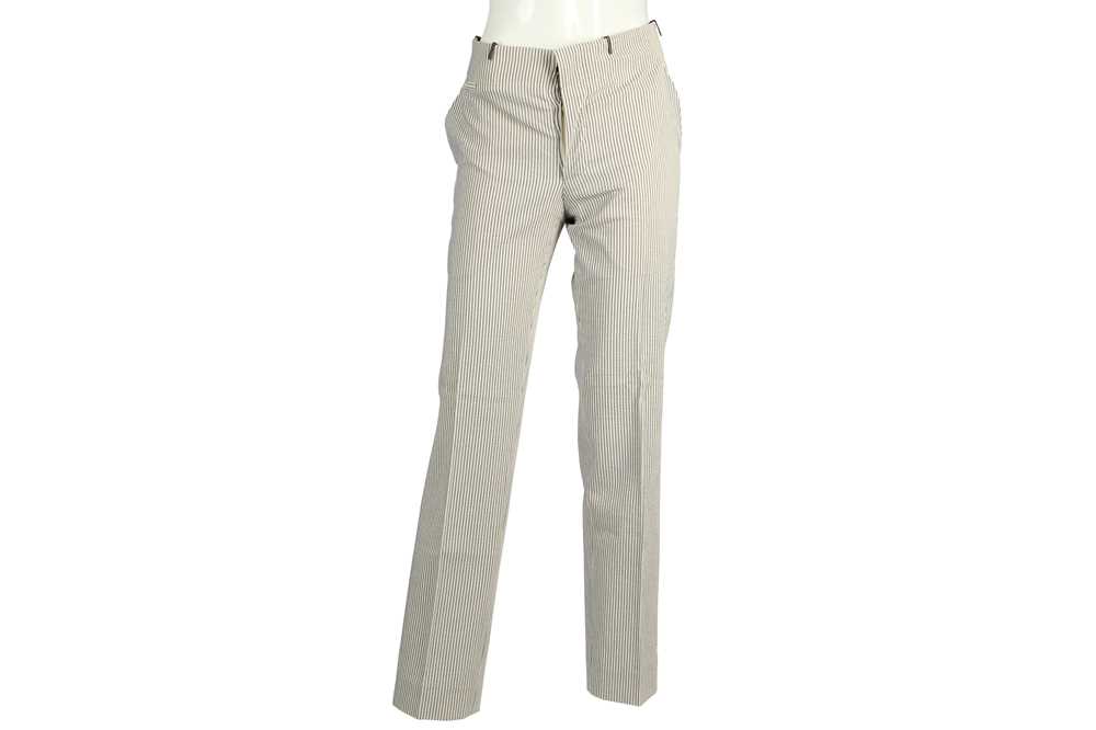 Lot 193 - Alexander McQueen Blue Stripe Trousers - Size 46