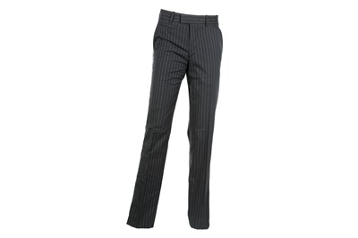 Lot 84 - Alexander McQueen Navy Pinstripe Trouser- Size 46