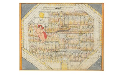 Lot 404 - AN ILLUSTRATION FROM THE SUNDARA KANDA OF A RAMAYANA SERIES
