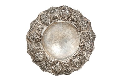 Lot 522 - A CHRISTIAN BAPTISMAL SILVER REPOUSSÉ BOWL