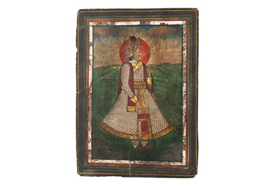 Lot 383 - A STANDING PORTRAIT OF MAHARAJA JAGAT SINGH (1786 - 1818)